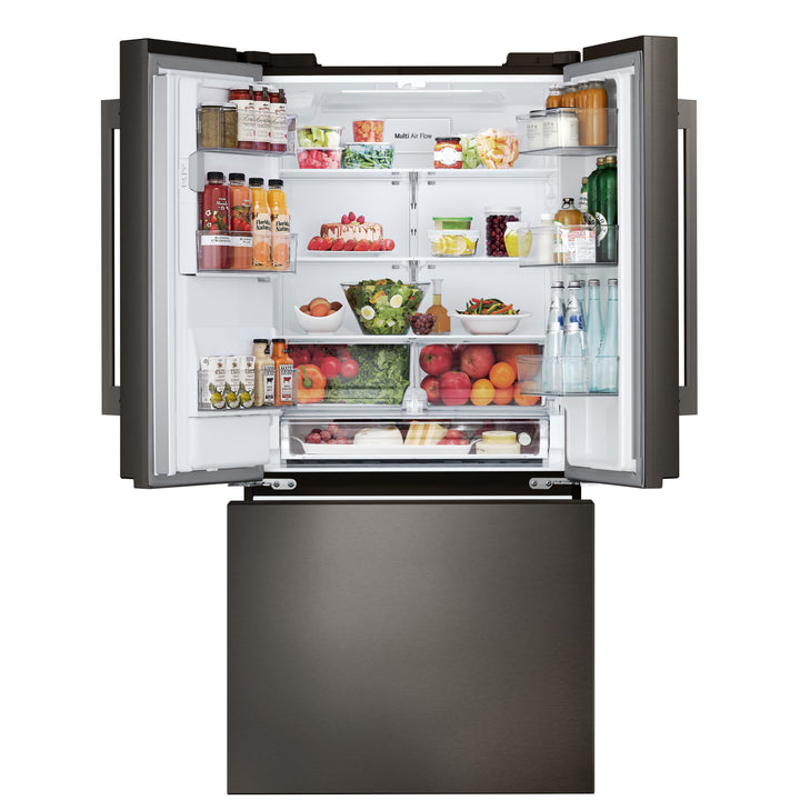 LG - Standard Depth MAX 24.5 Cu. Ft. Smart French Door Refrigerator with Dual Ice - Black Stainless Steel_4