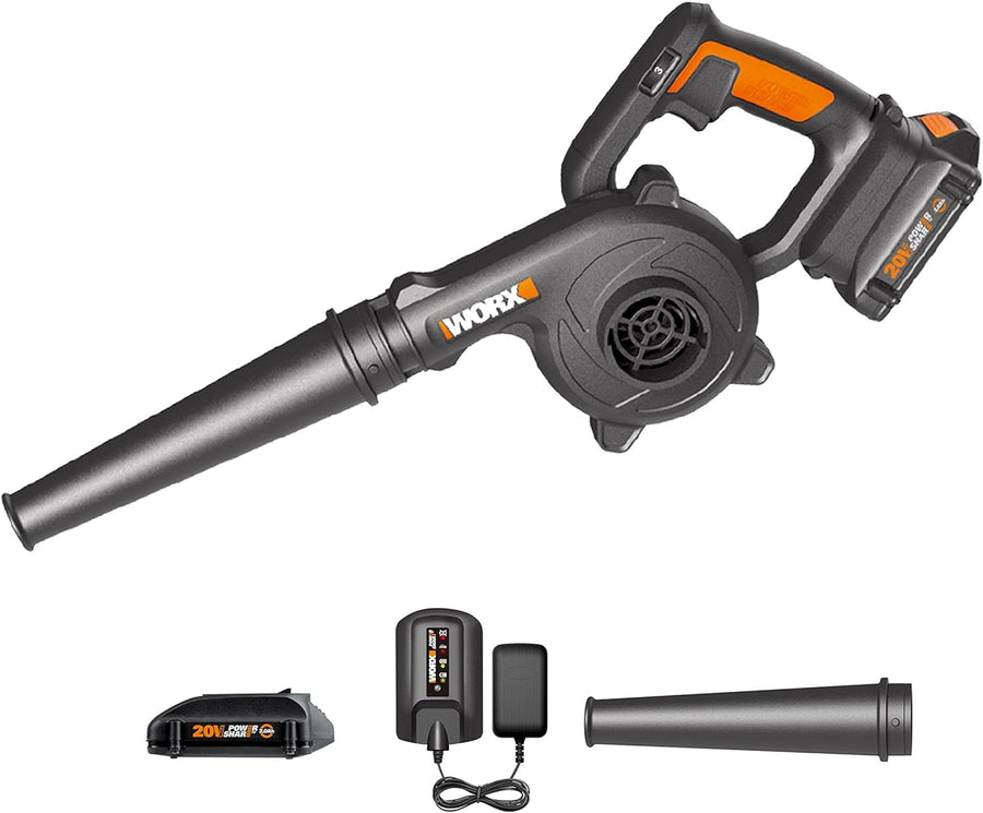 WORX - 20V 160 MPH 100 CFM Cordless Shop Blower (1 x 2.0 Ah Battery and 1 x Battery Charger) - Black_0