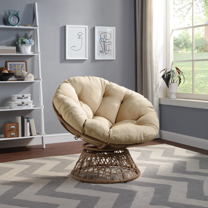 OSP Home Furnishings - Papasan Chair - Cream_5