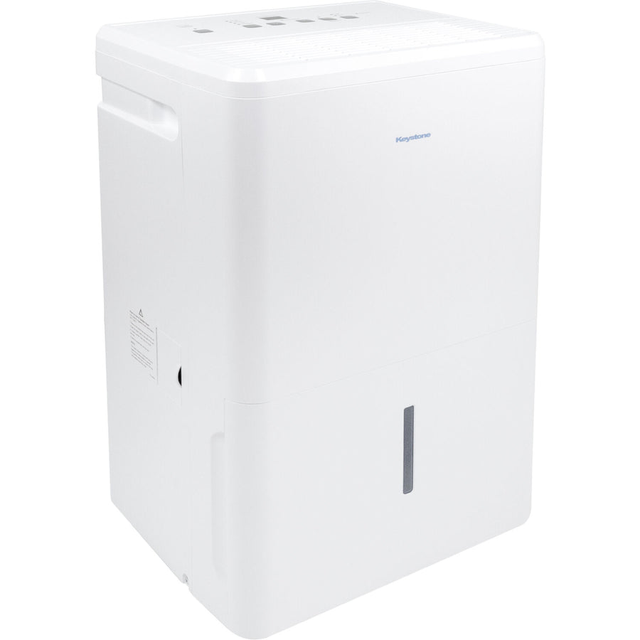 Keystone - 50-Pint Portable Dehumidifier with Pump - White_0