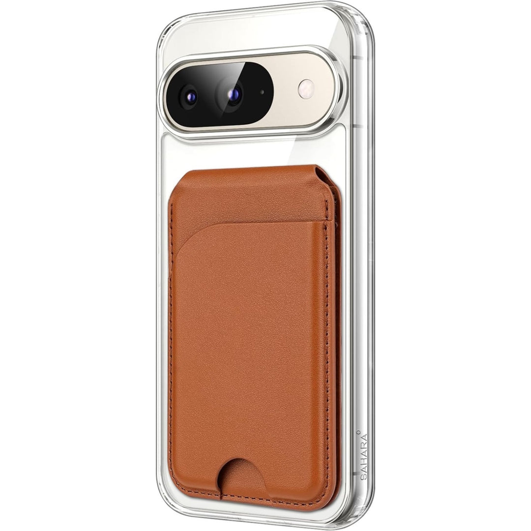 SaharaCase - Venture Series Wallet Case for Google Pixel 9/9 Pro - Clear/Desert Brown_0