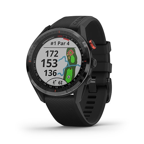Approach S62 Golf Smartwatch Black Bezel w/ Black Band_0