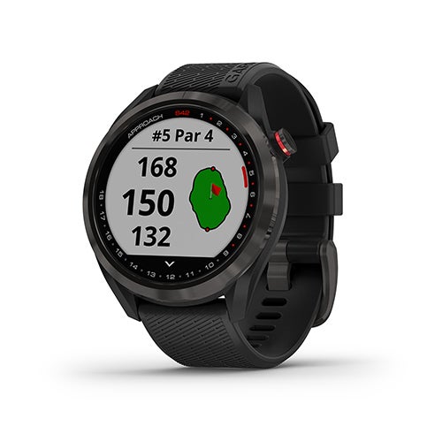 Approach S42 Golf Smartwatch, Gunmetal w/ Black Strap_0
