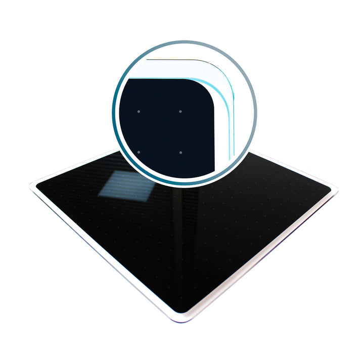 Floortex Glass Magnetic Grid Board 14" x 14" in Black - Black_2