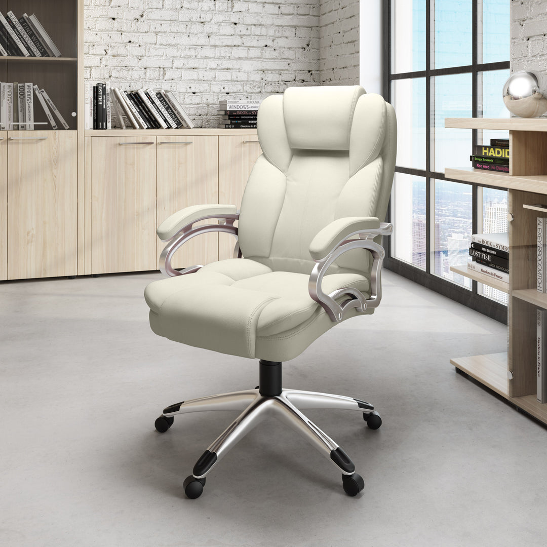 CorLiving LOF-418-O Executive Office Chair - White_3