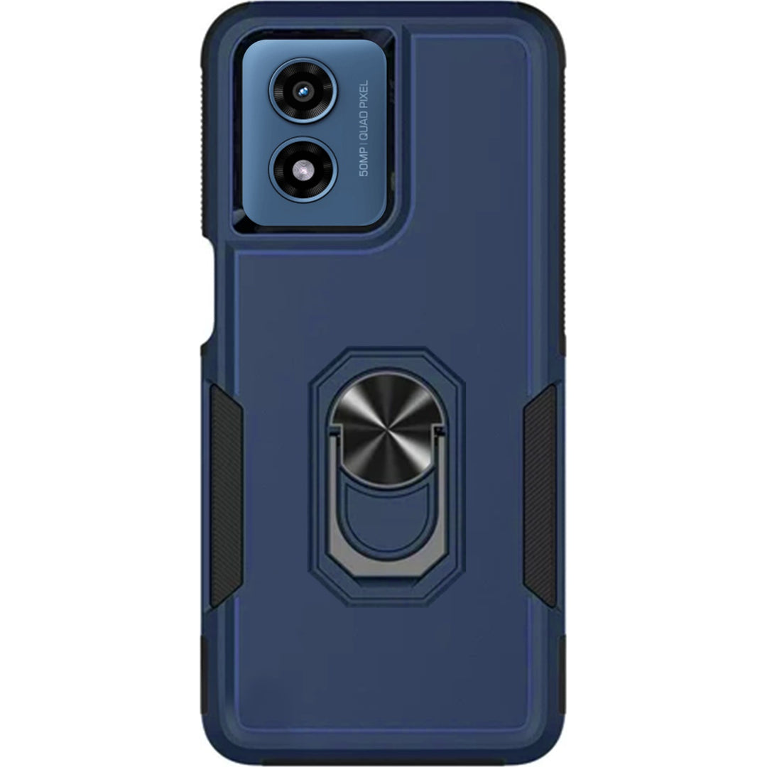 SaharaCase - ArmorPro Kickstand Case for Motorola Moto G Play (2024) - Navy Blue_0