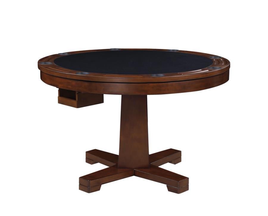 Marietta Round Wooden Game Table Tobacco_2