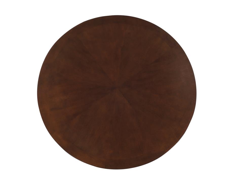 Marietta Round Wooden Game Table Tobacco_3