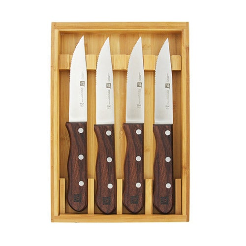 4pc 4.5" Steakhouse Steak Knife Set w/ Storage Case_0