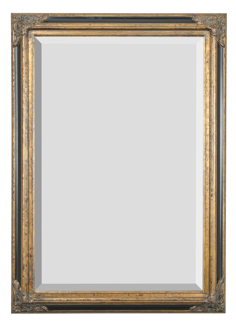 Mini Grand Victorian Mirror 24x36 Antique Gold with Black_0