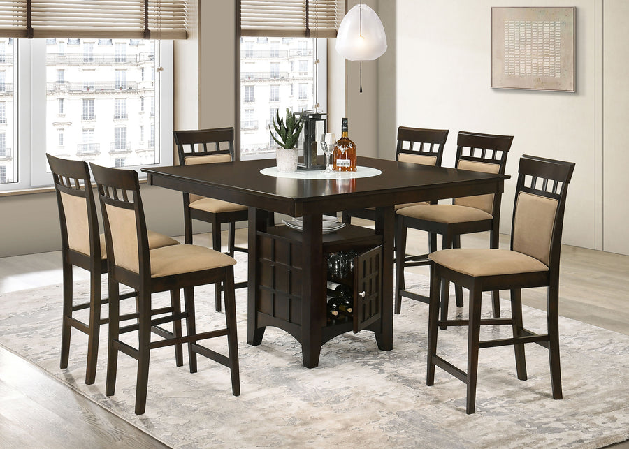 Gabriel 7-piece Square Counter Height Dining Set Cappuccino_0