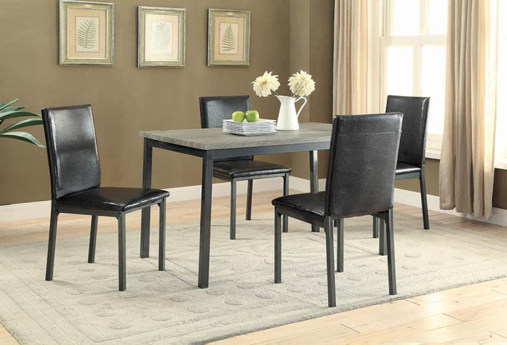 Garza Rectangular Dining Table Black_0