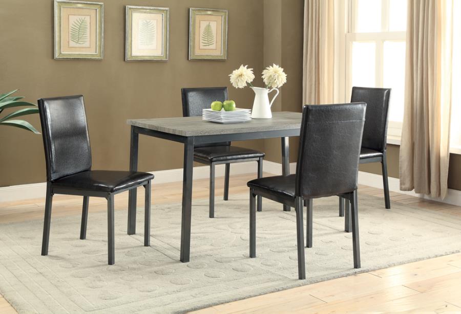 Garza Upholstered Dining Chairs Black (Set of 2)_2