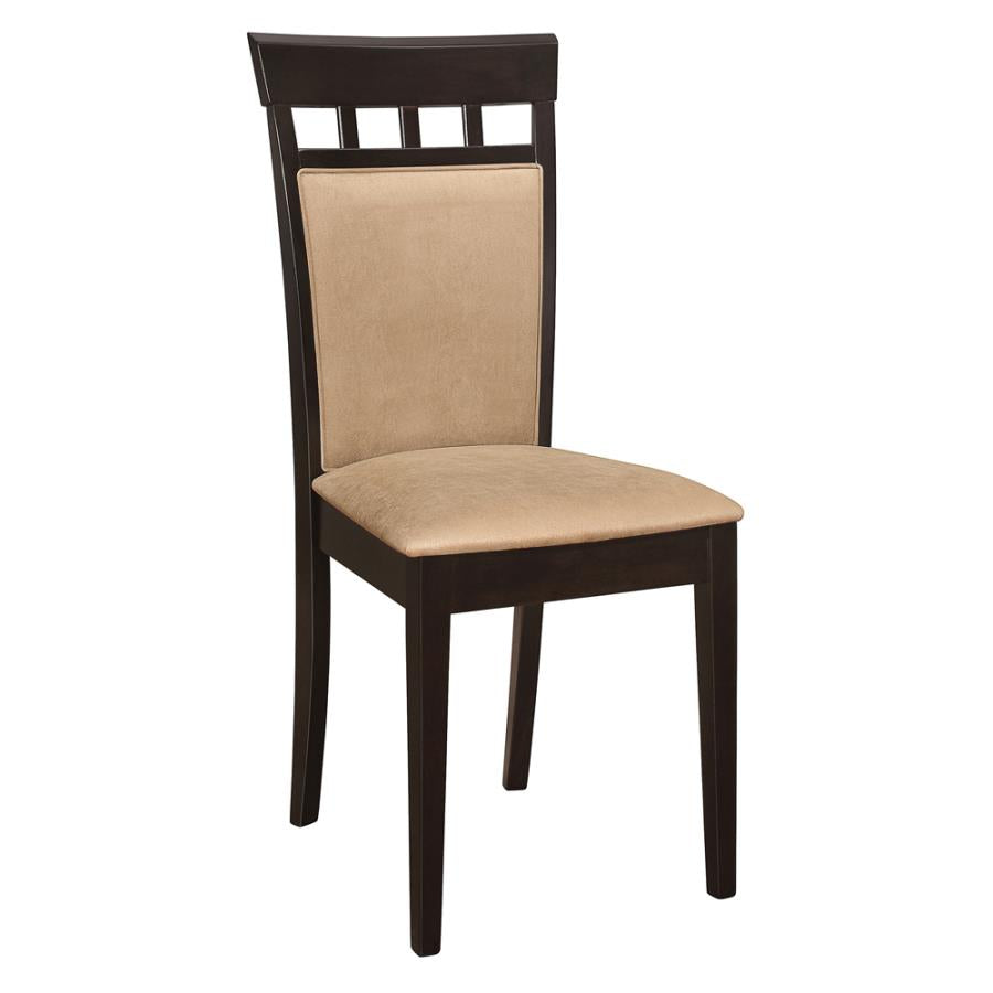 Gabriel Upholstered Side Chairs Cappuccino and Tan (Set of 2)_1