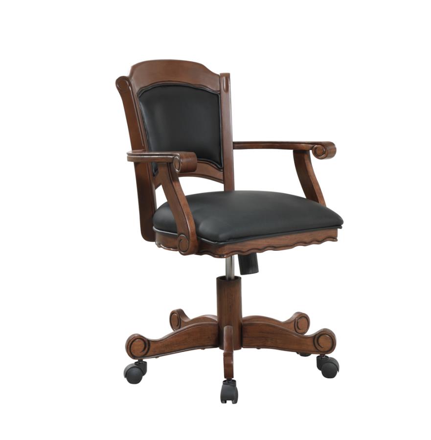 Turk Game Chair with Casters Black and Tobacco_9