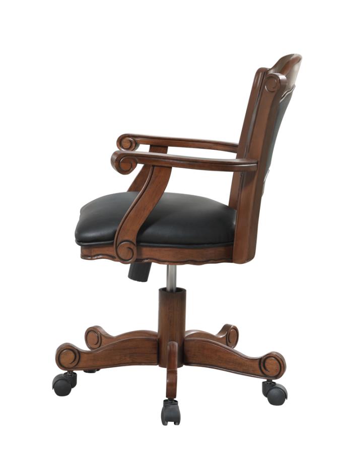 Turk Game Chair with Casters Black and Tobacco_11