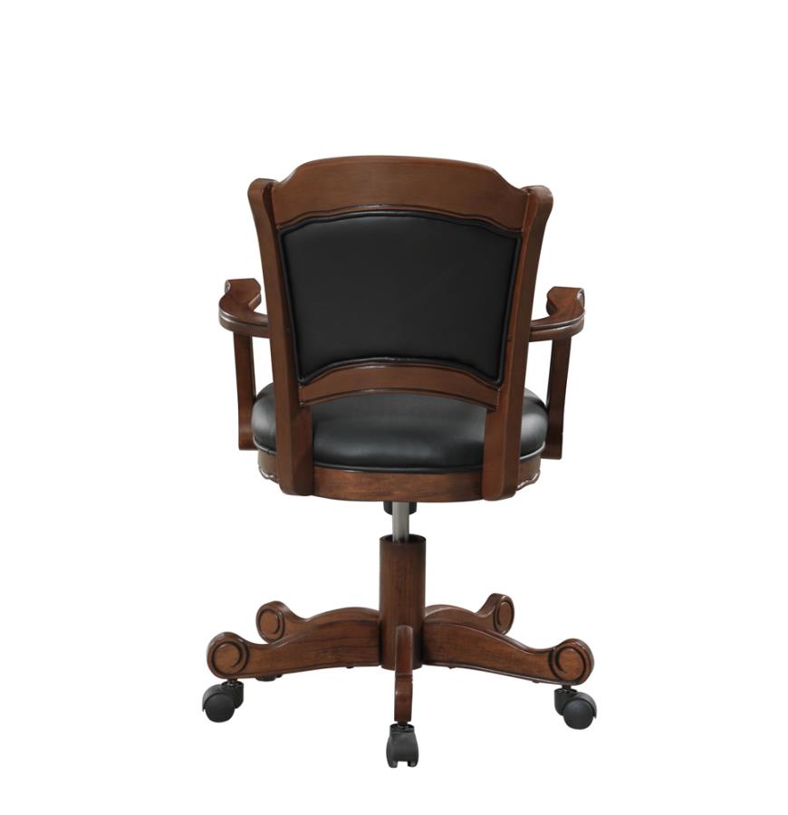 Turk Game Chair with Casters Black and Tobacco_12