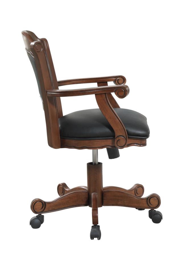 Turk Game Chair with Casters Black and Tobacco_13