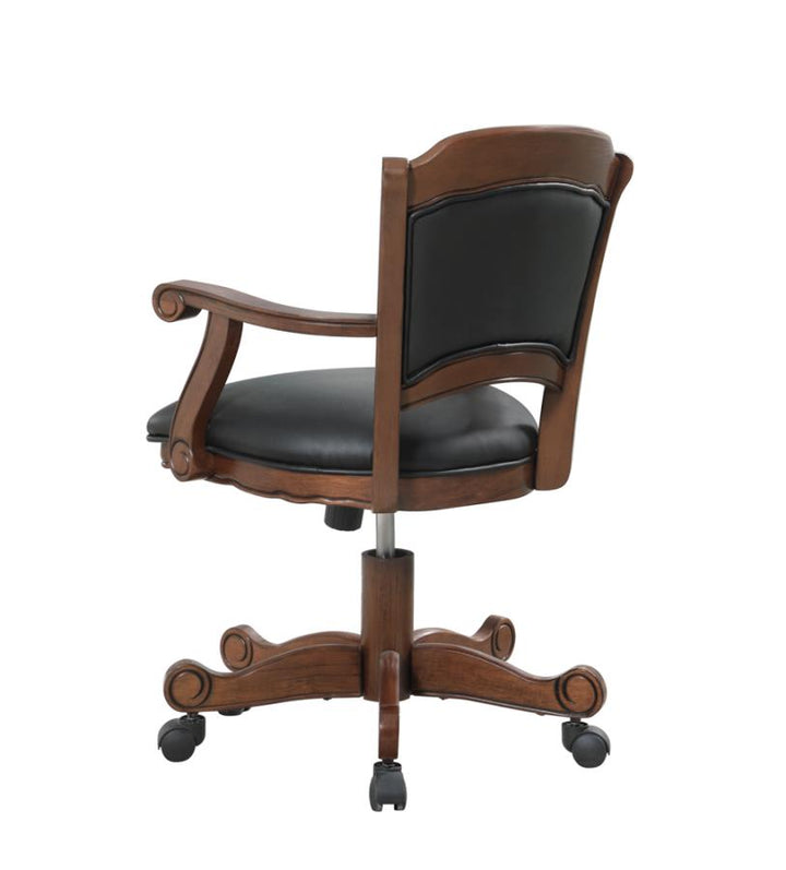 Turk Game Chair with Casters Black and Tobacco_14