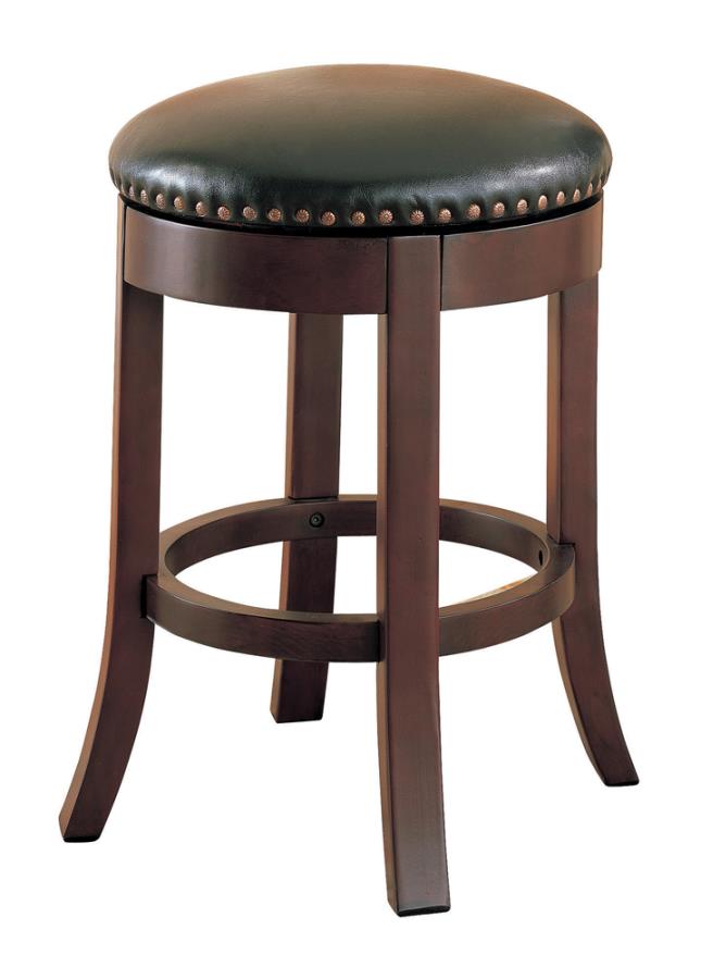 Swivel Counter Height Stools with Upholstered Seat Brown (Set of 2)_0