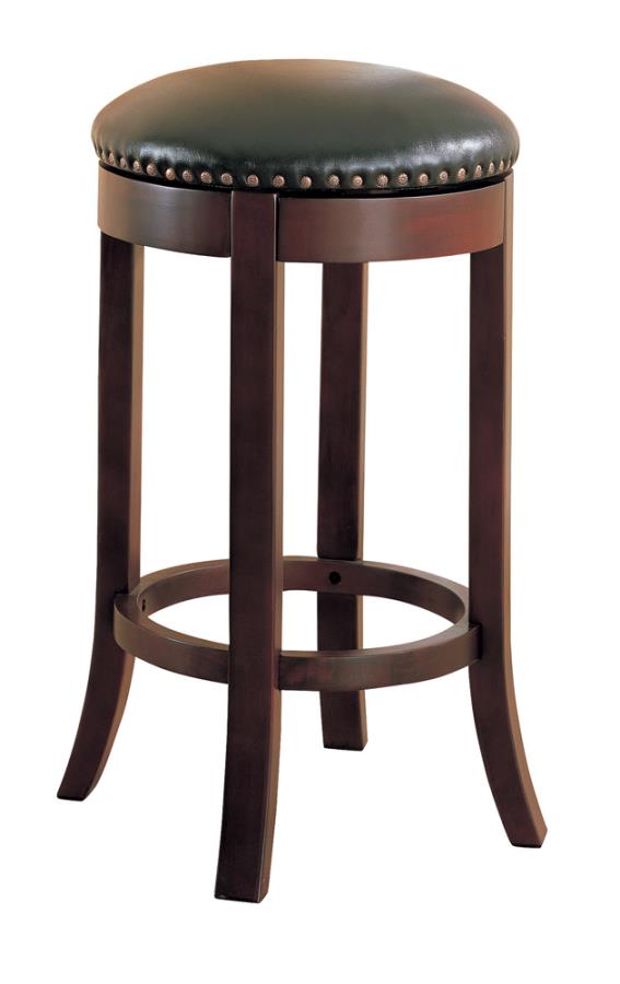 Swivel Bar Stools with Upholstered Seat Brown (Set of 2)_0