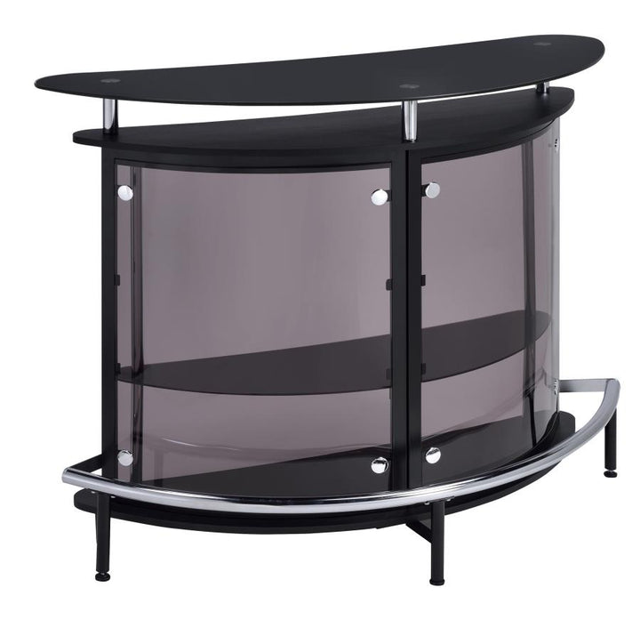 2-tier Bar Unit Black and Chrome_2