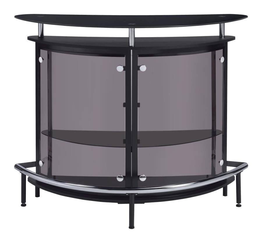 2-tier Bar Unit Black and Chrome_3