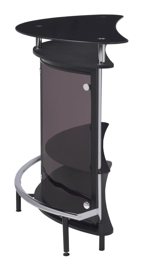 2-tier Bar Unit Black and Chrome_4