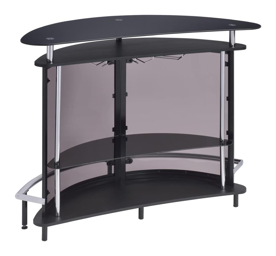 2-tier Bar Unit Black and Chrome_5