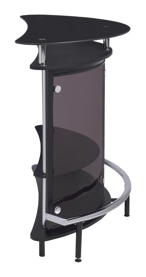 2-tier Bar Unit Black and Chrome_7