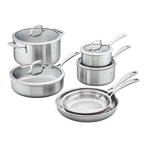 Spirit 10pc 3-Play Stainless Steel Cookware Set_0