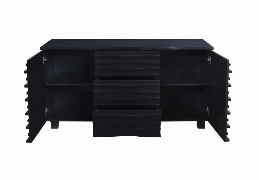 Stanton 3-drawer Rectangular Server Black_3