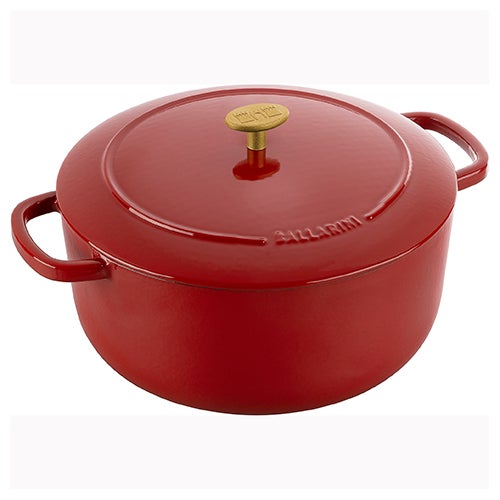 Bellamonte 7.5qt Round Cast Iron Dutch Oven Pomodoro Red_0