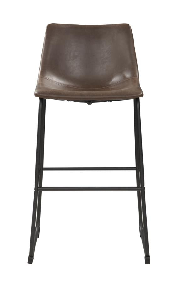 Armless Bar Stools Two-tone Brown and Black (Set of 2)_1