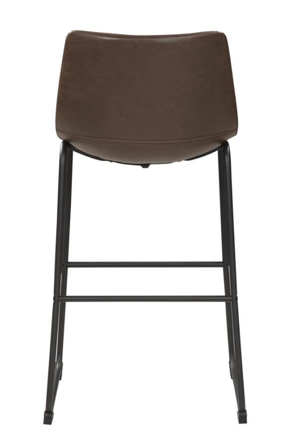 Armless Bar Stools Two-tone Brown and Black (Set of 2)_3