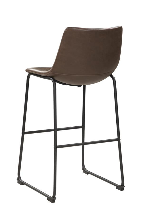 Armless Bar Stools Two-tone Brown and Black (Set of 2)_5