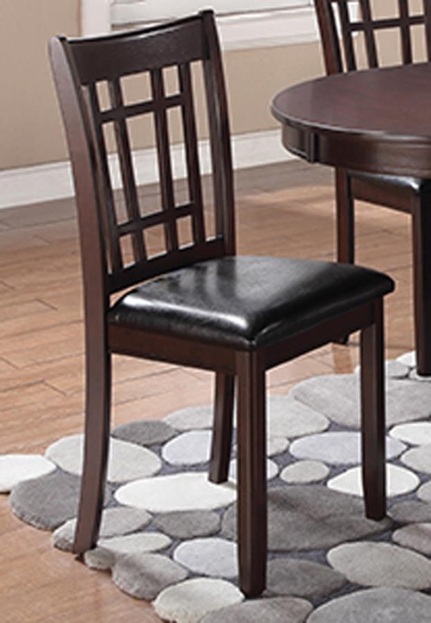 Lavon Padded Dining Side Chairs Espresso and Black (Set of 2)_0