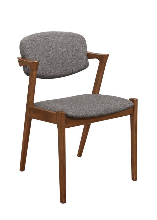 Malone Dining Side Chairs Grey and Dark Walnut (Set of 2)_1
