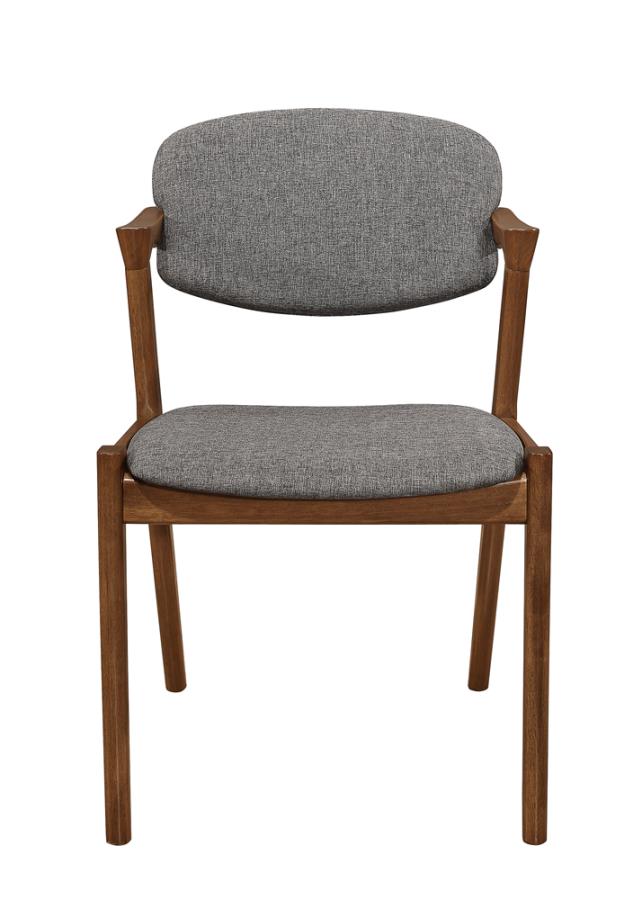 Malone Dining Side Chairs Grey and Dark Walnut (Set of 2)_2