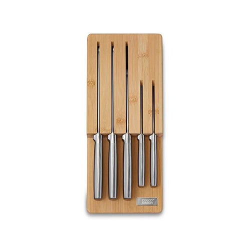 Elevate 5pc In-Drawer Bamboo Knife Block Set_0