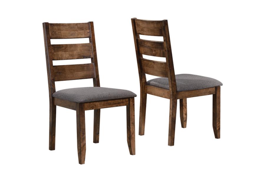 Alston Ladder Back Dining Side Chairs Knotty Nutmeg and Grey (Set of 2)_3