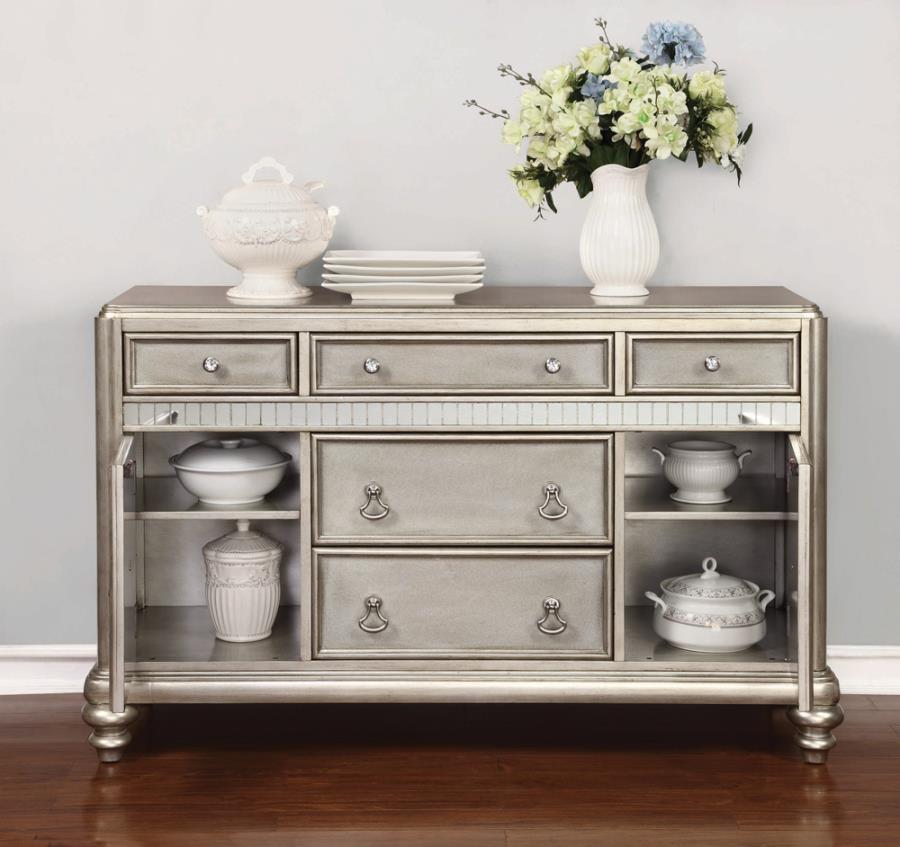 Danette 5-drawer Dining Server Metallic Platinum_0