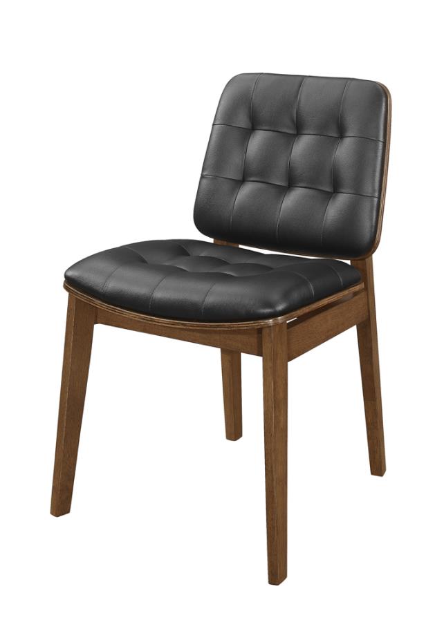 Redbridge Tufted Back Side Chairs Natural Walnut and Black (Set of 2)_1