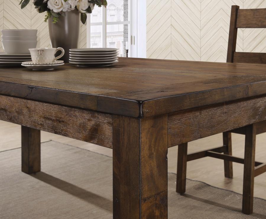 Coleman Rectangular Dining Table Rustic Golden Brown_1