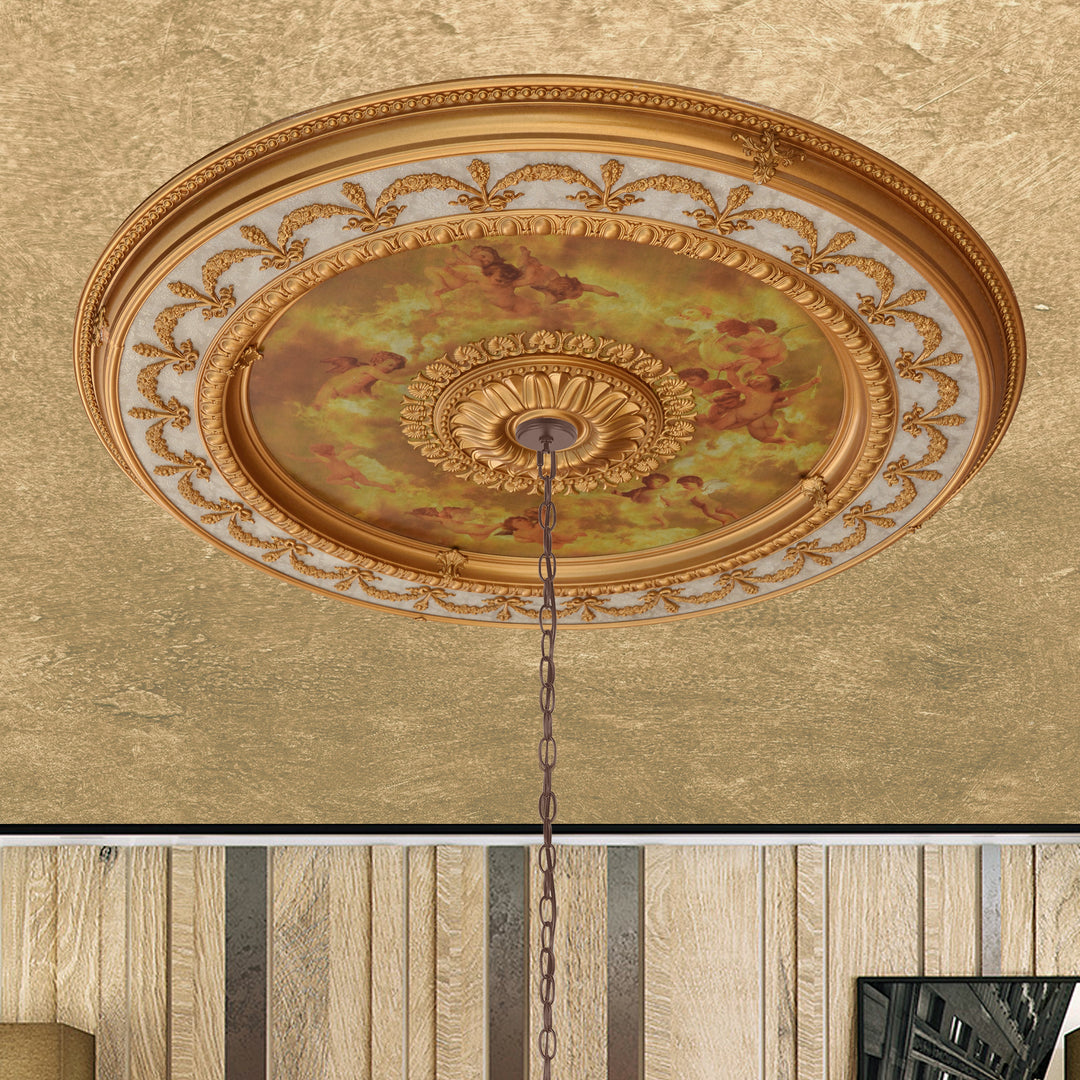 Sistine Chapel Classical Round Chandelier Ceiling Medallion 63_0