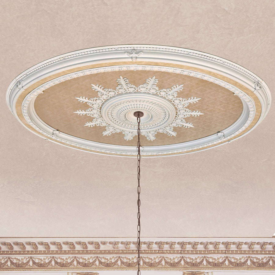 Blanco Oval Chandelier Ceiling Medallion 79 inches_0
