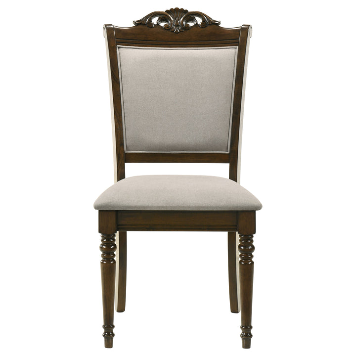 Willowbrook Upholstered Dining Side Chair Grey and Chestnut (Set of 2)_3