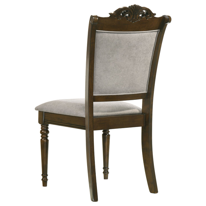 Willowbrook Upholstered Dining Side Chair Grey and Chestnut (Set of 2)_6