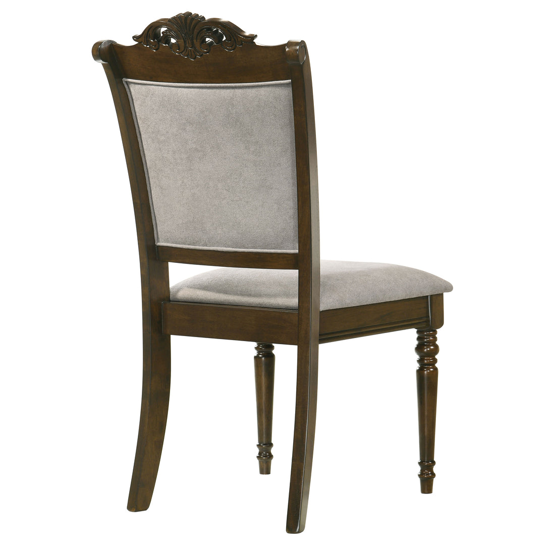 Willowbrook Upholstered Dining Side Chair Grey and Chestnut (Set of 2)_8