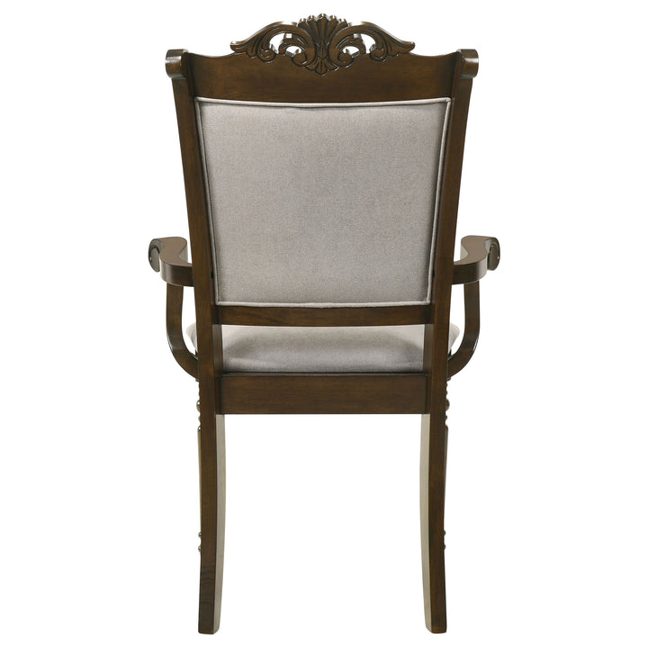Willowbrook Upholstered Dining Armchair Grey and Chestnut (Set of 2) _7